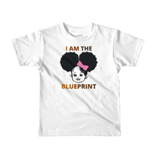 Load image into Gallery viewer, Girls Short sleeve "I Am the Blueprint" t-shirt (Ages 2-6)