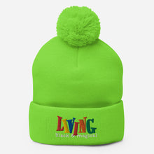 Load image into Gallery viewer, "Living Black & Magical" Pom-Pom Beanie