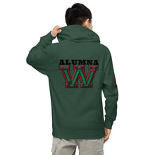 Load image into Gallery viewer, Green “H.D. Woodson Alumna” hoodie