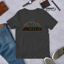 Load image into Gallery viewer, Short-Sleeve "Broken Chains Juneteenth" Unisex T-Shirt