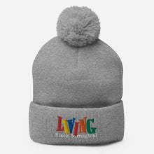 Load image into Gallery viewer, &quot;Living Black &amp; Magical&quot; Pom-Pom Beanie
