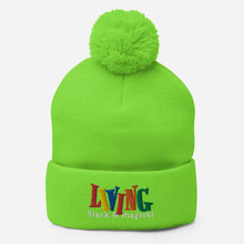 Load image into Gallery viewer, &quot;Living Black &amp; Magical&quot; Pom-Pom Beanie
