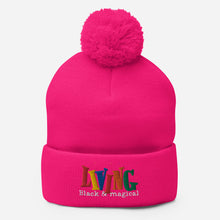 Load image into Gallery viewer, &quot;Living Black &amp; Magical&quot; Pom-Pom Beanie
