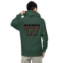 Load image into Gallery viewer, Green “H.D. Woodson Alumna” hoodie
